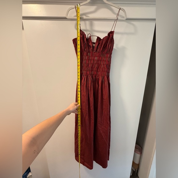 Faithfull the Brand Red Striped Midi Dress - Picture 11 of 13